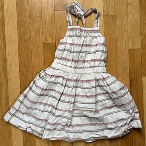 Striped White Summer Sundress with Pockets!!